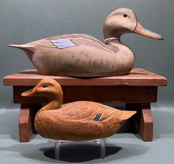 STONEY POINT DECOY & JIM CAHILL MALLARD HEN: LARGEST 14-1/2" X 6-1/2"