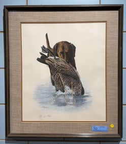 LOUIS FRISINO PRINT OF A LAB RETRIEVING