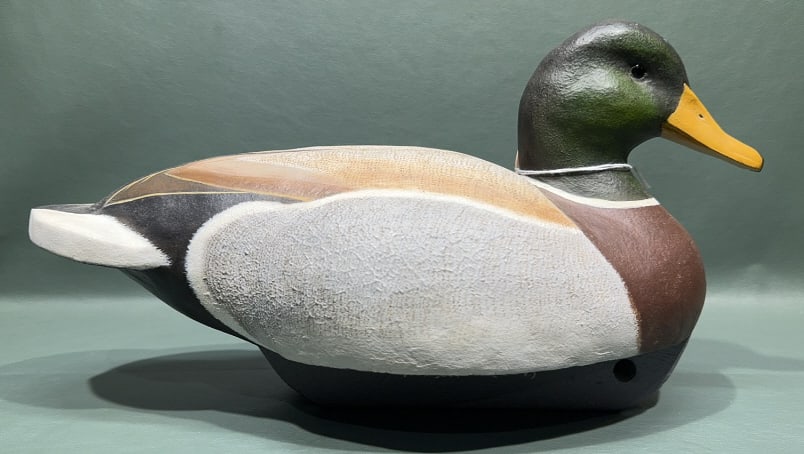 BOB HUDSON MALLARD DECOY: ~ 15-1/2" x 8-1/2"