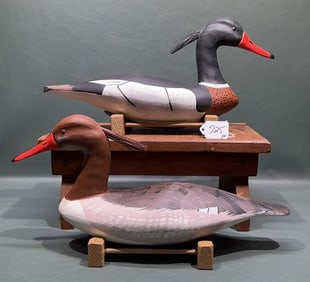 PAIR OF CHARLES E. HUTSON JR. MERGANSERS