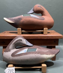 PAIR OF JIM PIERCE CINNAMON TEAL SLEEPERS