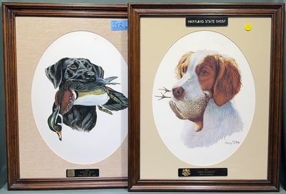2 MARYLAND STATE SHOOTING TROPHY PRINTS