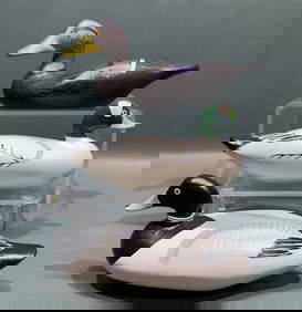 3 MINIATURE CLARENCE BAUER DECOYS