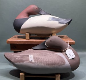 PAIR OF JIM PIERCE SLEEPER CANVASBACKS