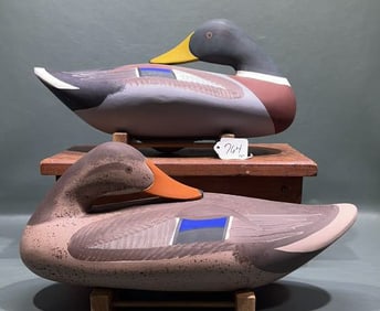 PAIR OF JIM PIERCE SLEEPER MALLARDS