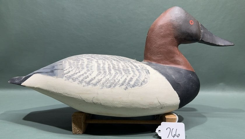 BILL WEAVER PERRYVILLE, MD CANVASBACK DECOY: ~ 16" X 8"