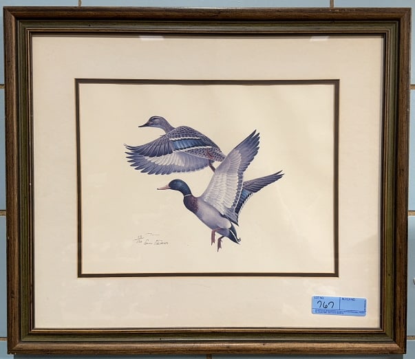 LOUIS FRISINO MALLARD PRINT: ~24-1/2" X 21-1/2"