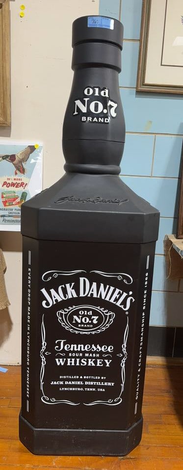 LARGE JACK DANIEL?S ADVERTISING BOTTLE: 60" TALL