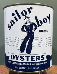 SAILOR BOY GALLON OYSTER CAN