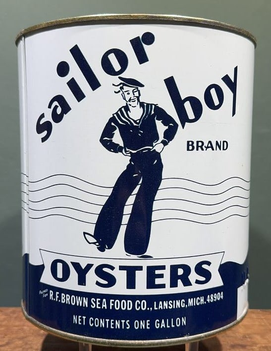 SAILOR BOY GALLON OYSTER CAN: ~