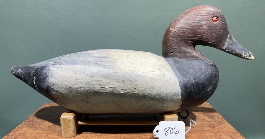 UPPER BAY CANVASBACK BRANDED "PEARSON": ~ 15" X 7"