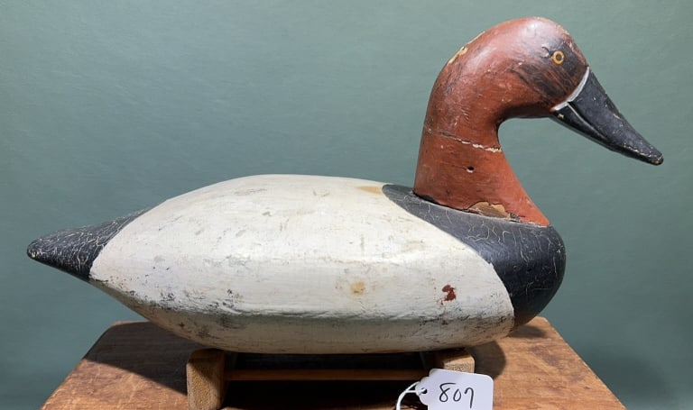 NORRIS PRATT OVER SIZE CANVASBACK: ~ 15" X 8"