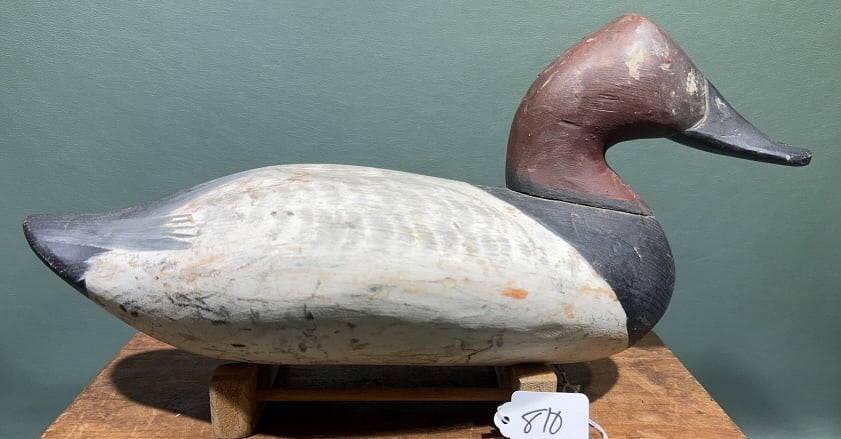 EVANS MCKINNEY CANVASBACK DATED 1961: ~ 16" X 7-1/2"