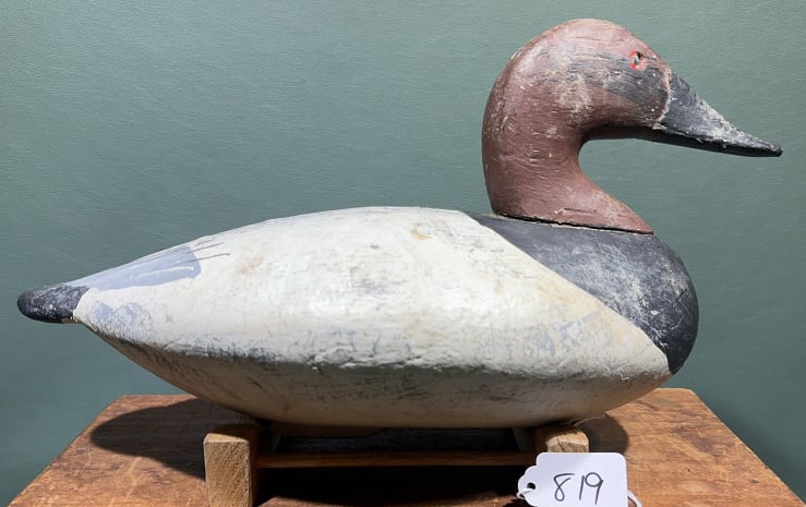 CECIL COUNTY CANVASBACK BRANDED "HELEN": ~ 14-1/2" X 7-1/2"