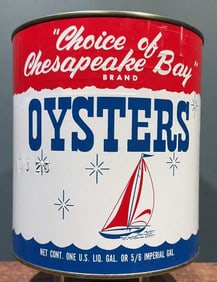 CHOICE OF THE CHESAPEAKE GALLON OYSTER CAN