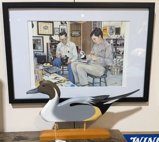 BILL SCHAUBER & JACK SCHROEDER WINDOW BIRD & PRINT