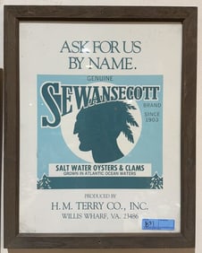 SEWANSECOTT OYSTER ADVERTISING SIGN
