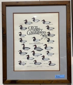 PAUL SHERTZ CECIL COUNTY CANVASBACK ARTIST PROOF