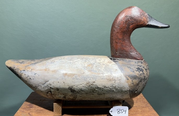 JIM HOLLY OVER SIZE CANVASBACK: ~ 16-1/2" X 10"