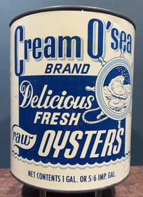 CREAM O'SEA GALLON OYSTER CAN