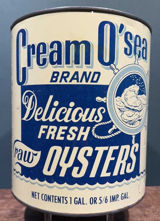 CREAM O'SEA GALLON OYSTER CAN: ~