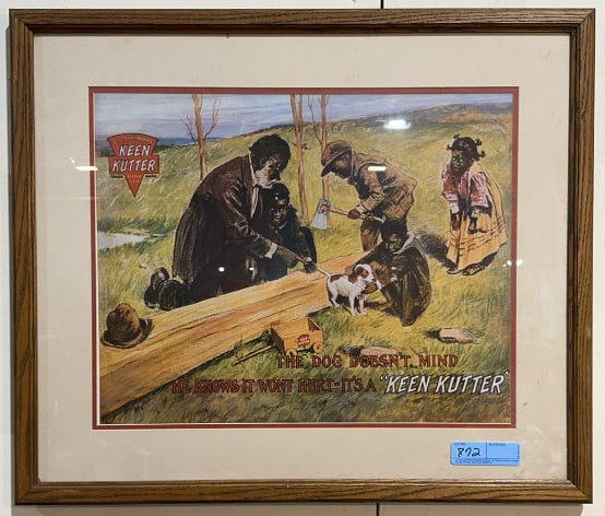KEEN KUTTER ADVERTISING PRINT: ~24" X 28-1/2"