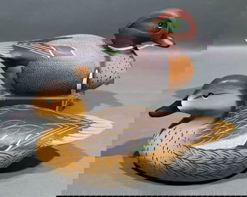 PR OF ALLAN SCHAUBER MINIATURE GREEN-WINGED TEAL