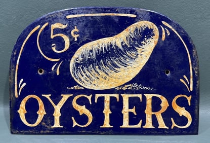 PORCELAIN "OYSTER" HANGING SIGN