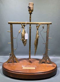 QUALITY BRASS HANGING TROPHY FISH LAMP