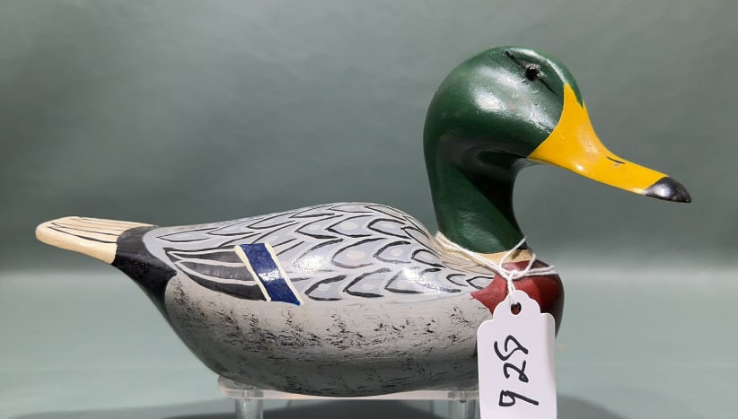 STEVE KENNEDY QUARTER SIZE MALLARD: ~ 8" X 4-1/2"