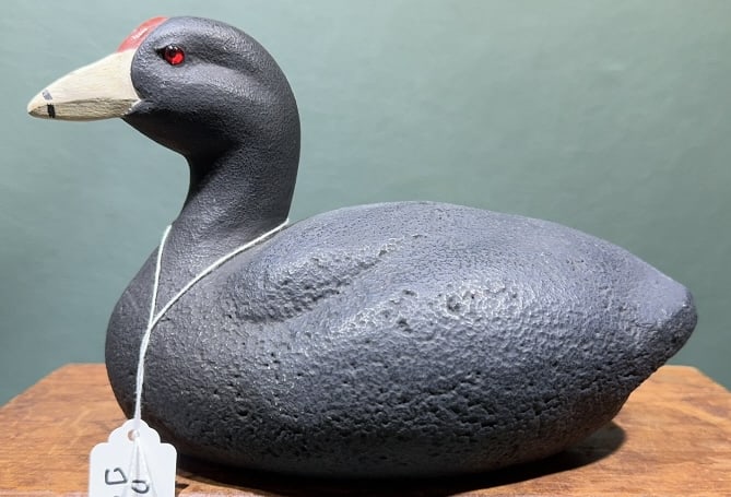 BRUCE EPPARD CORK COOT DECOY: ~ 9-1/2 " LONG