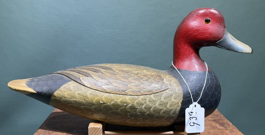 H. R. HORNER REDHEAD DECOY, LOVERLADIES, NJ: ~ 15-1/2" LONG
