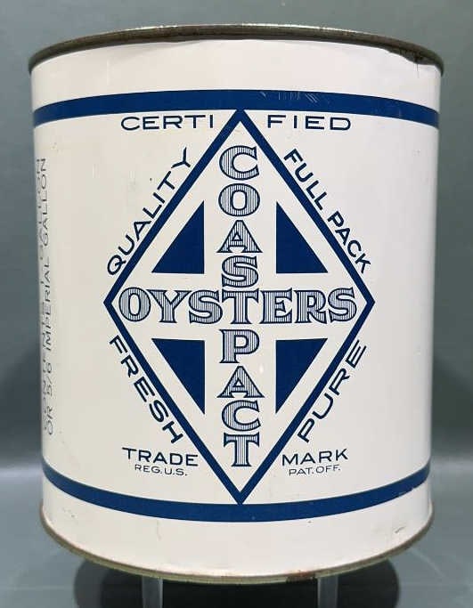 COAST PACT GALLON OYSTER CAN: ~
