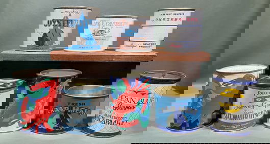 8 VARIOUS OYSTER & CRAB MEAT CANS