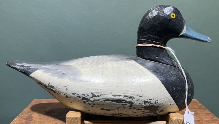ROCK HALL BLUEBILL PAINTED BY MADISON MITCHELL: ~ 12-1/2" LONG