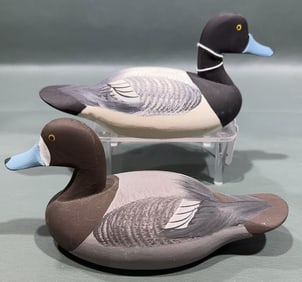 PAIR OF ROGER URIE MINIATURE BLUEBILLS
