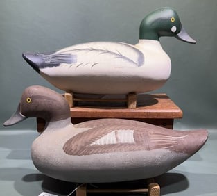 PAIR OF JIM PIERCE OVER SIZE GOLDENEYES