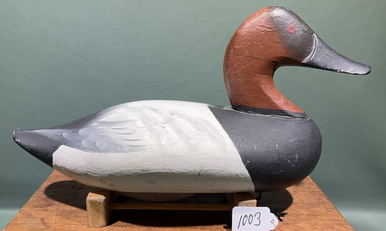 JESSIE URIE CANVASBACK W/ JOINER PAINT: ~ 15" LONG