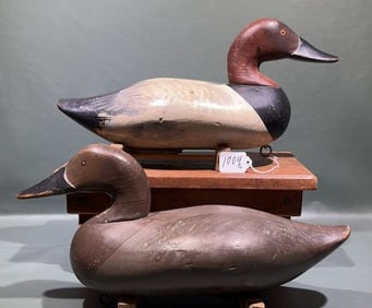 PAIR OF PAUL GIBSON CANVASBACKS ORIGINAL PAINT