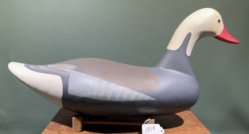 STEVEN LAY SNOW GOOSE DECOY: ~ 19" X 11"