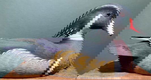 VERN LOCKVIS DECORATIVE DRAKE WOOD DUCK 1987