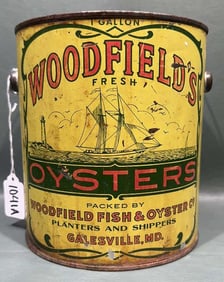 WOODFIELD'S BAIL HANDLE 1 GALLON OYSTER CAN