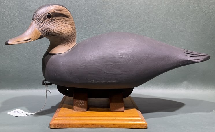 DONNIE HOLLOWAY BLACK DUCK FOR DU: DUCKS UNLIMITED BLACK DUCK ~ 16" LONG