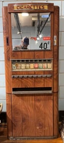 VINTAGE COIN- OP CIGARETTE VENDING MACHINE