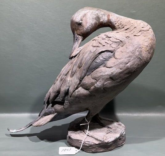 WH TURNER BRONZE PREENING PINTAIL: 32/150 ~ 1999 ~ 13" X 14" X 7"