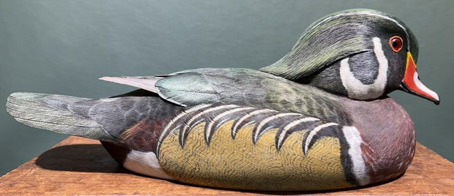 RARE JOHN MERRIDITH DECORATIVE WOODDUCK