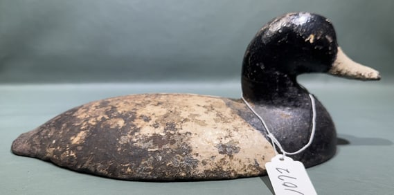 ANT. CAST IRON BLUEBILL SINK BOX DECOY