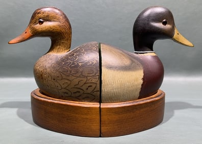 PR KEN HARRIS MALLARD BOOKENDS ~ 1960'S