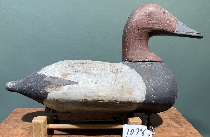 ANT. CANVASBACK BRANDED "VANDIVER": 14" LONG