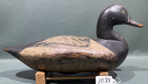 JIM HOLLY BLUEBILL DECOY IN ORIGINAL PAINT